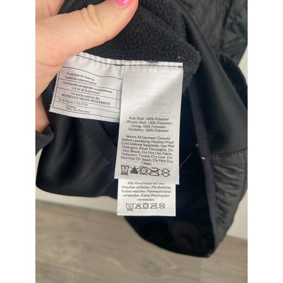 Eddie Bauer Vest Mens 2XL Black Puffer Hybrid Quilted Zip Front Fleece Lined - Picture 4 of 5